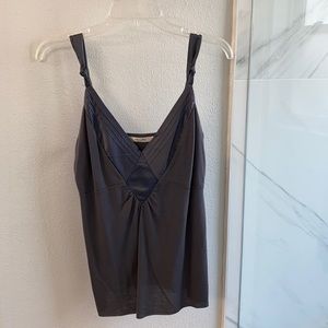 Grey Tank Top with Knot Strap Detail